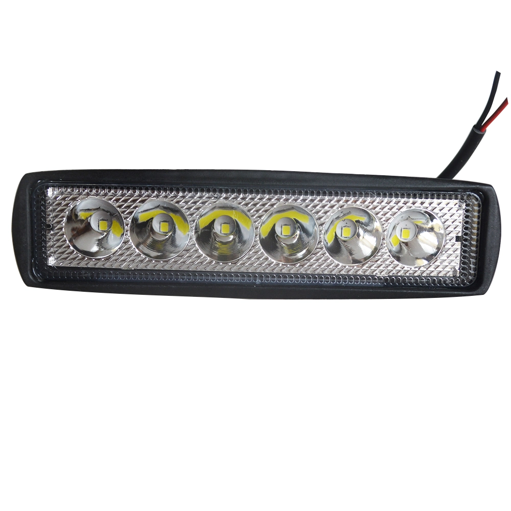 Super Bright LED Light Bar Lights Work Light Auto Accessories 12V 18W 6inch Waterproof White Plastic LED Headlight Motorcycle