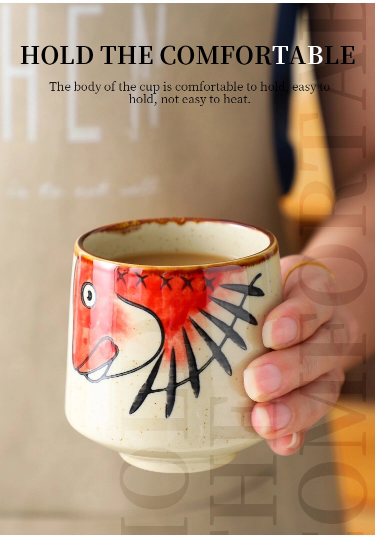 New Design Cat Holding Fish Coffee Cups