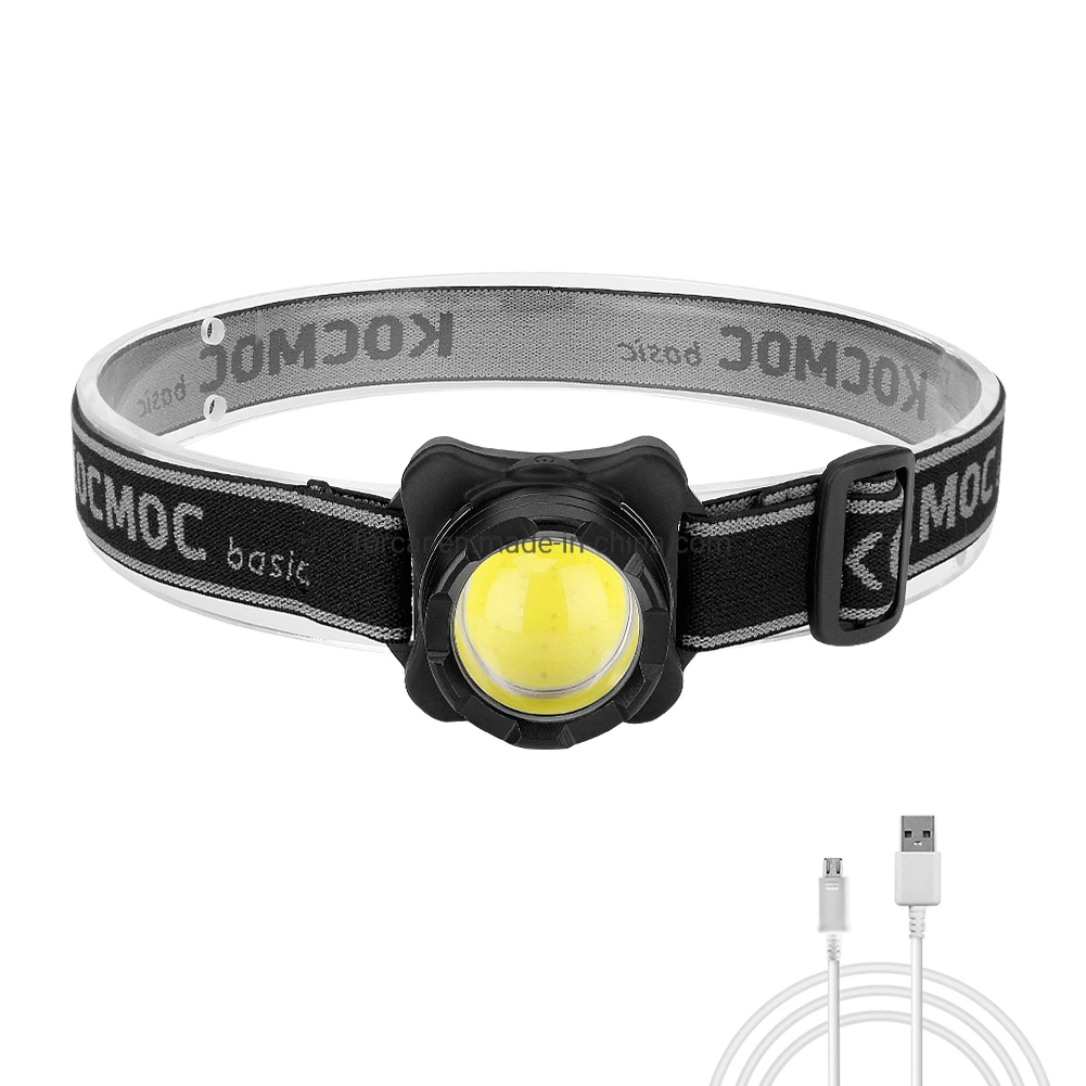 Hot Flashing Warning Head Torch Lamp Mini Portable Camping LED Headlight Outdoor COB Head Torch Light USB Charging Emergency LED Headlamp