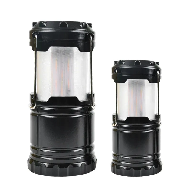 Outdoor 2 in 1waterproof Hanging LED Flame Light 2 Size 3*AA Battery Emergency Camping Light