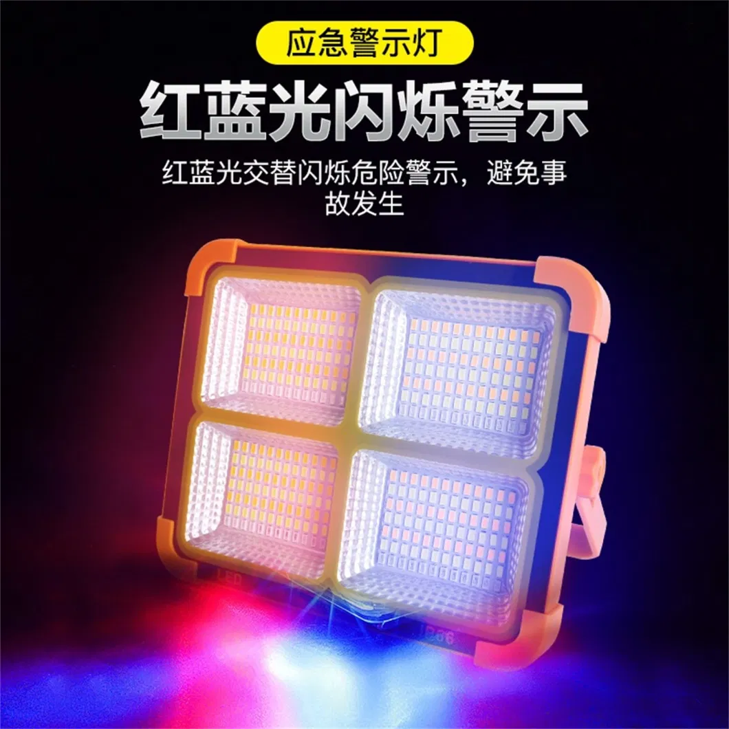 LED Camping Lamp Phone Power Bank Function Outdoor Waterproof Portable Solar Flood Lights