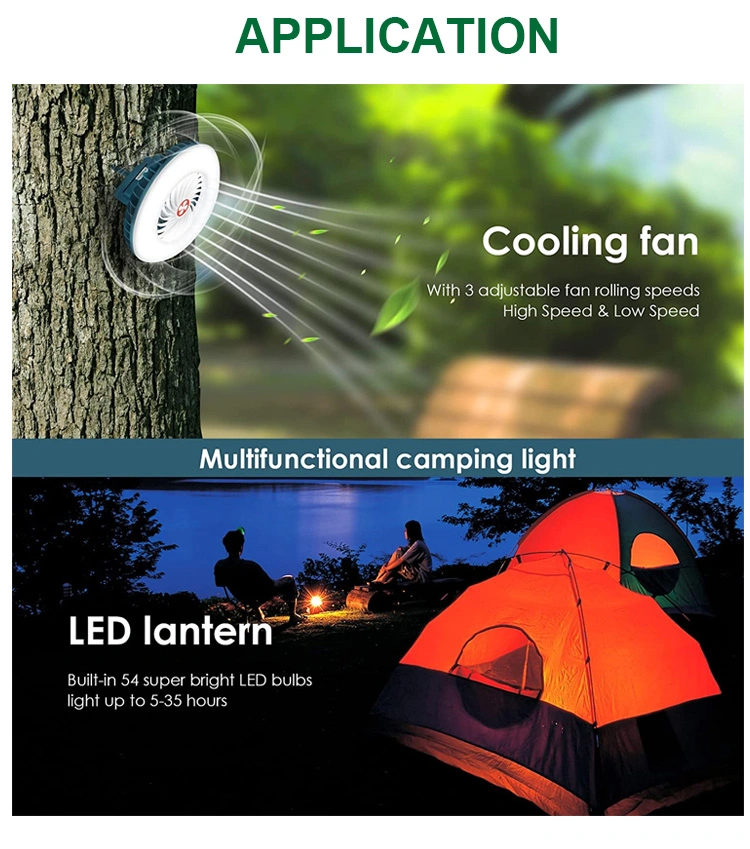 Goldmore2 Power Bank Waterproof Tent Rechargeable Camping Fan LED Light