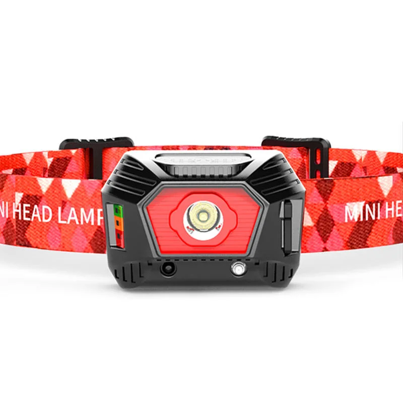 Glodmore2 Customized Logo 60 Adjustable 600lm Sensor Ipx4 Waterproof Super Power LED Headlamp with 4 Light Modes for Children