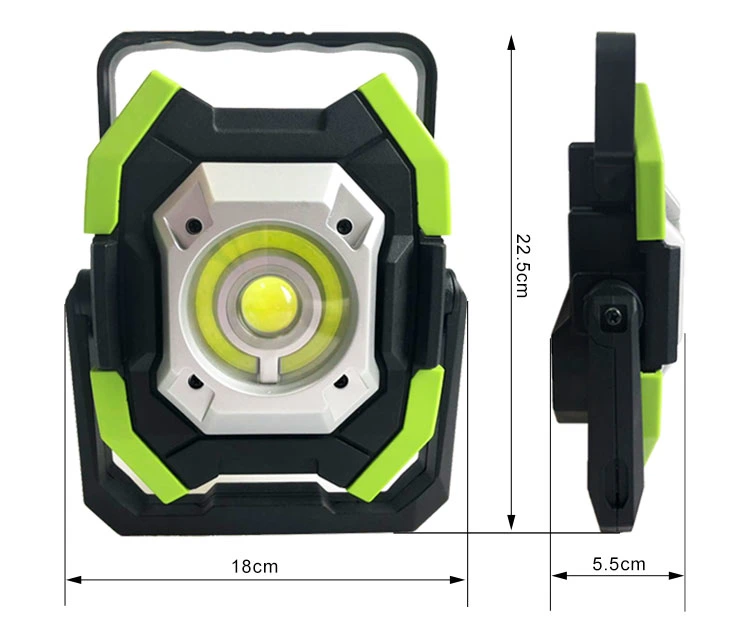 Brightenlux High Power LED Work Light Rechargeable 30W Ipx65 Waterproof, Camping, Normal Lighting, Sos, Auto Repairing