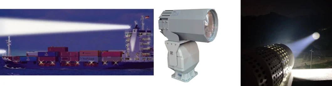 Factory Price Sky Search Light Rescue Defence Water Conservation Hydrological Station Oil Field Wharf Vessel Navigation Sign Long Distance 200W Marine Light