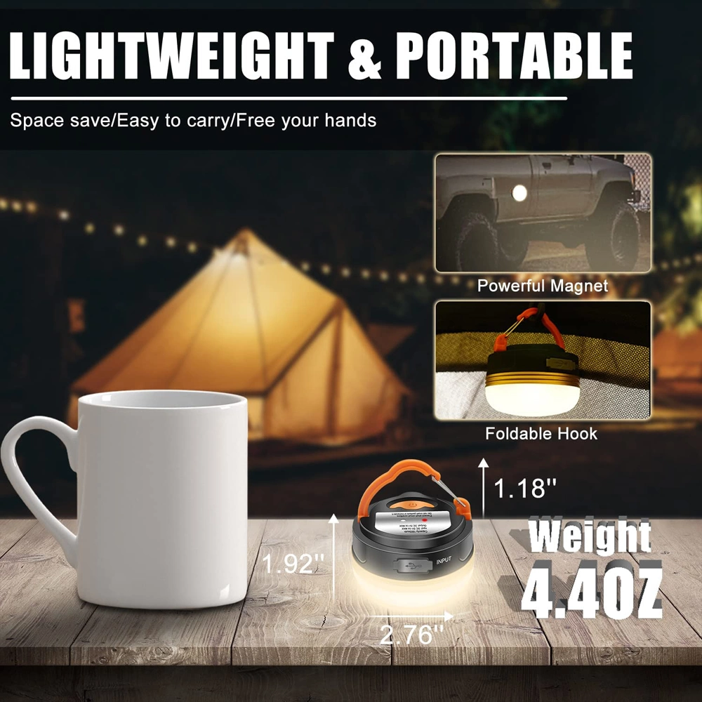 USB Charging LED Portable LED Camping Tent Light Hanging Magnetic LED Working Emergency Light