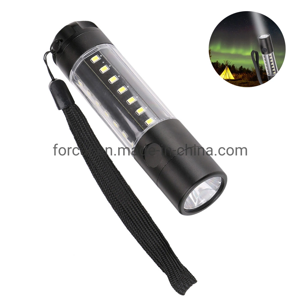 Ningbo Mini 6 Modes Powerful Torch 18650 Outdoor Super Bright COB LED Flashlight Camping Light with Back Rope