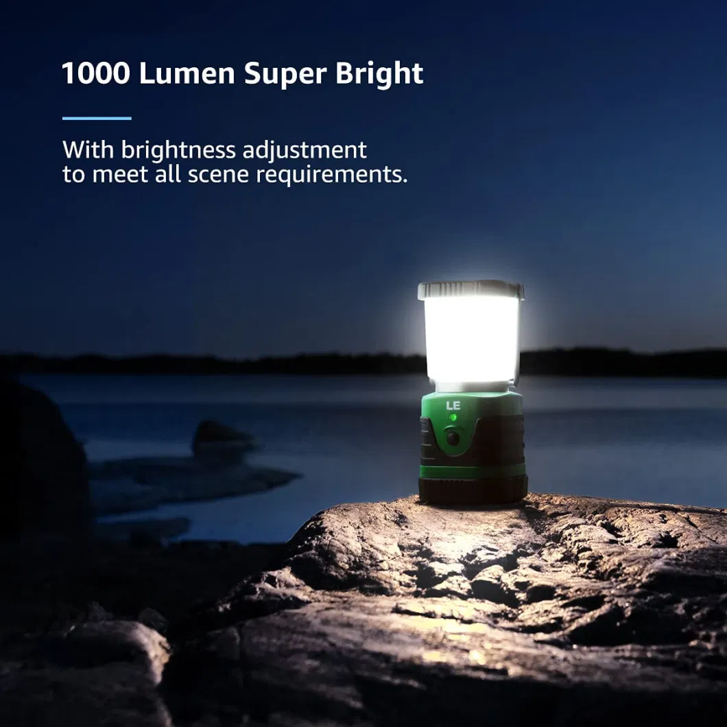 Amazon Hot Sale USB Waterproof Camping Lamp 1000 Lumen Outdoor Portable Emergency Tent Lantern Touch Dimming Camp Lights