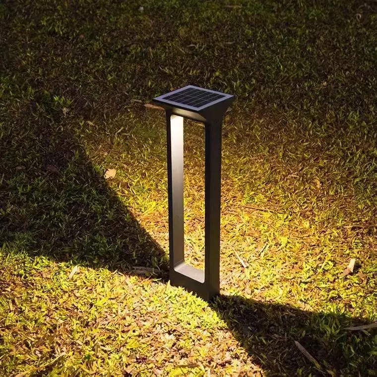 IP65 Waterproof Exterior Aluminum Bollard Garden LED Solar Lawn Lamp