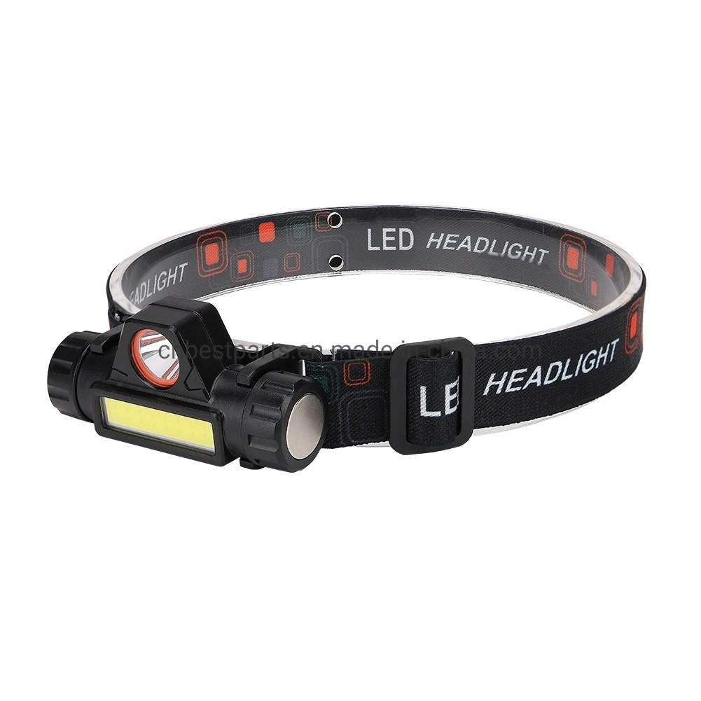 Waterproof Outdoor Head Torch Lamp Rechargeable 18650 LED Head Torch Light Adjustable Degree Portable Headlamp for Camping COB LED Headlamp