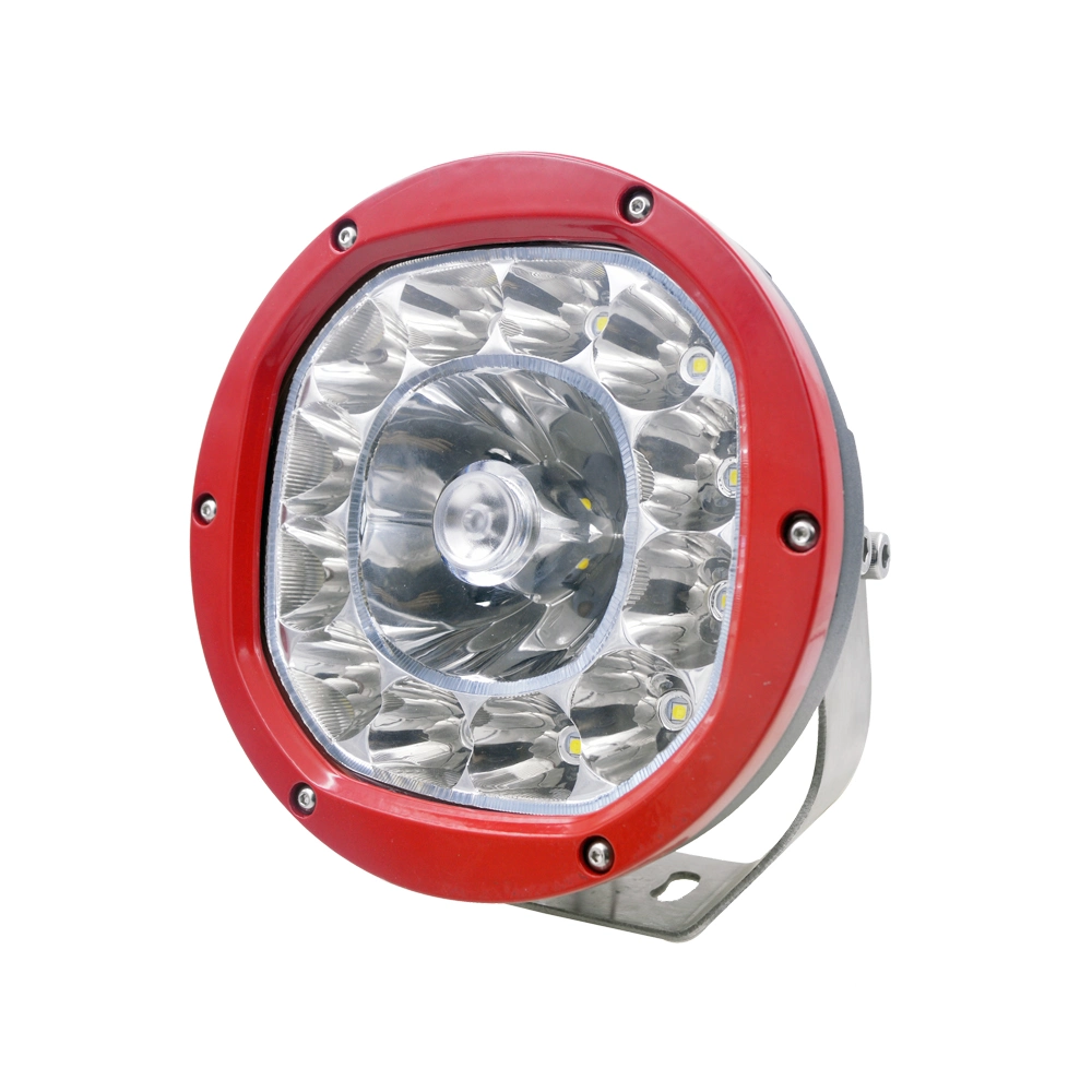 105W High Lumen LEDs Headlights with Spot Light with DRL Red Black for Waterproof LED Driving Light