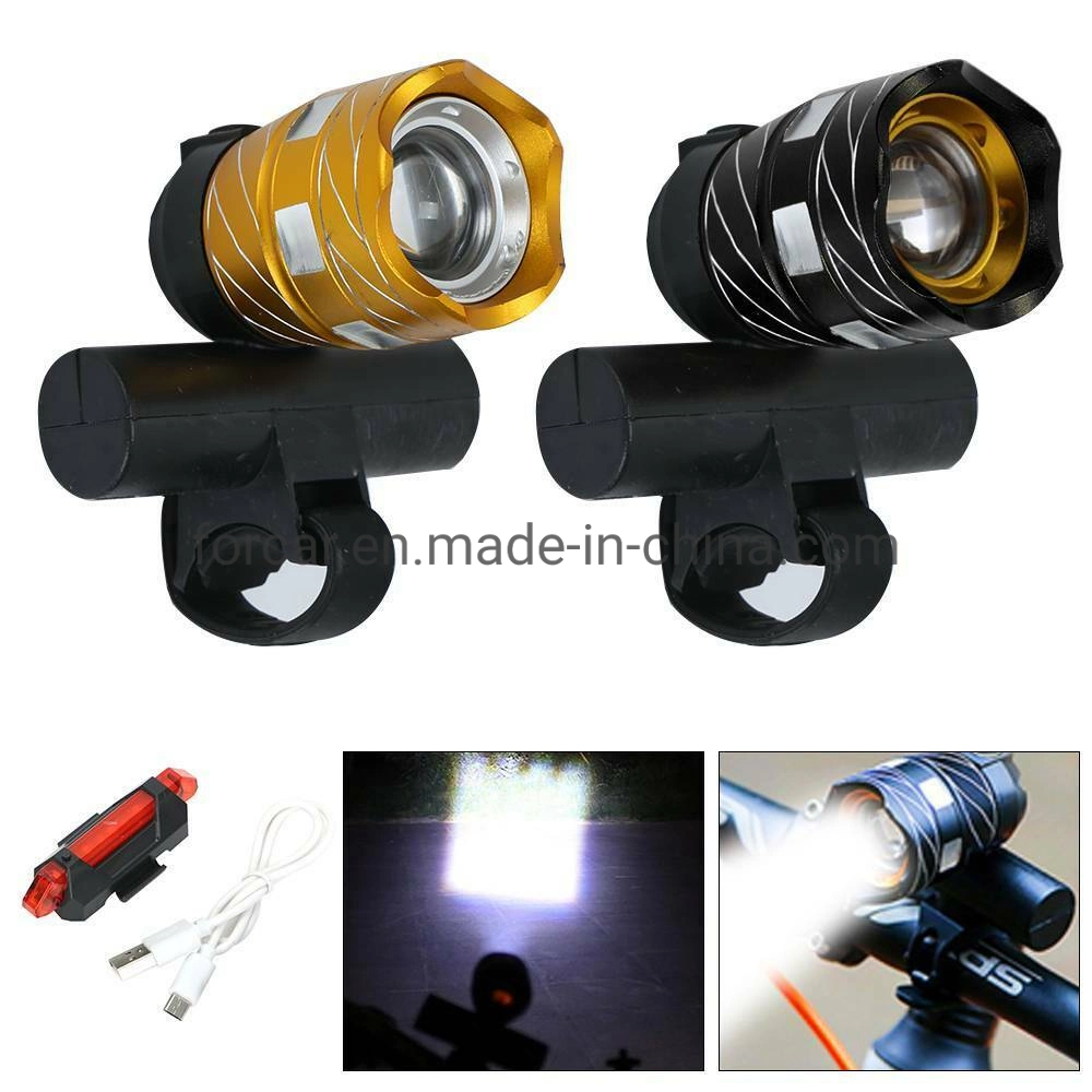 Night Riding Road Mountain Rear Bicycle Lights T6 LED Bike Cycle Rechargeable Headlight Bicycle LED Light Headlamp LED Bicycle Light
