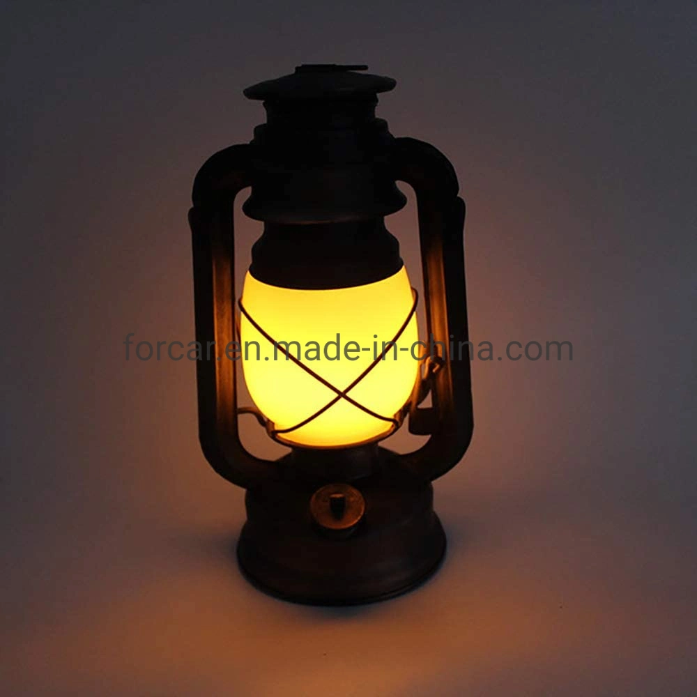 Portable LED Camping Table Lamp Retro Antique Copper Tent Lantern LED Metal Pendant Lamps for Camp Battery Powered LED Camping Light