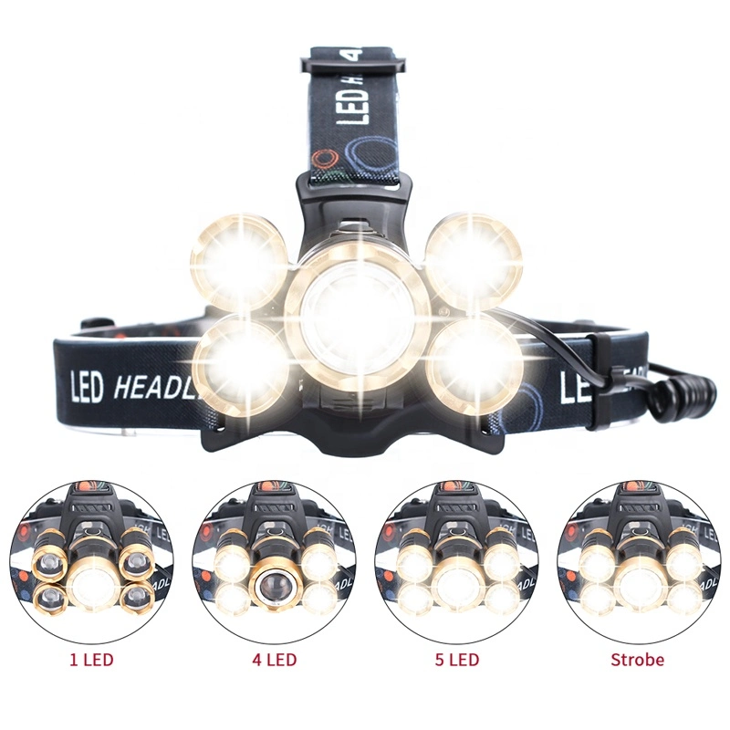 Flash Head Lamps High Power Zoom Headlamp for Hunting