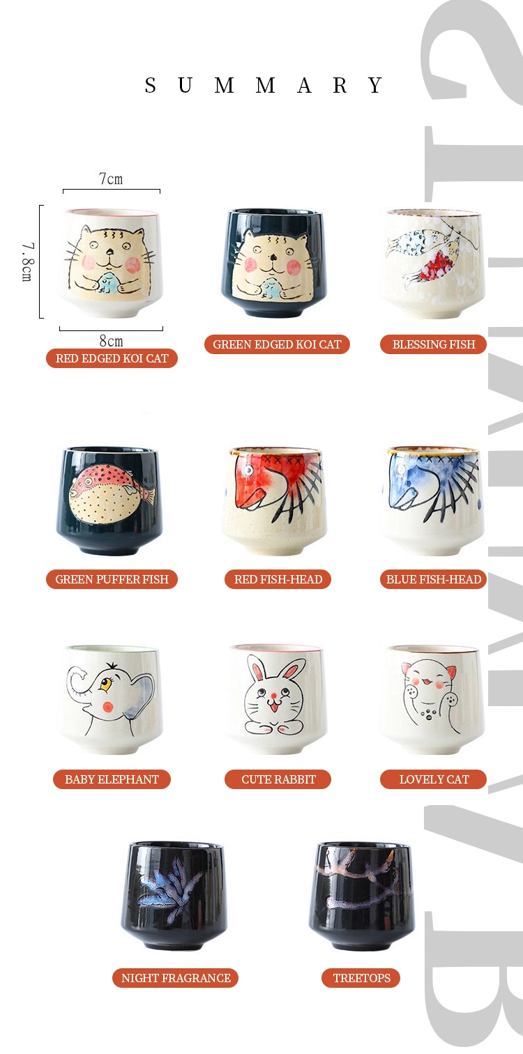 New Design Cat Holding Fish Coffee Cups