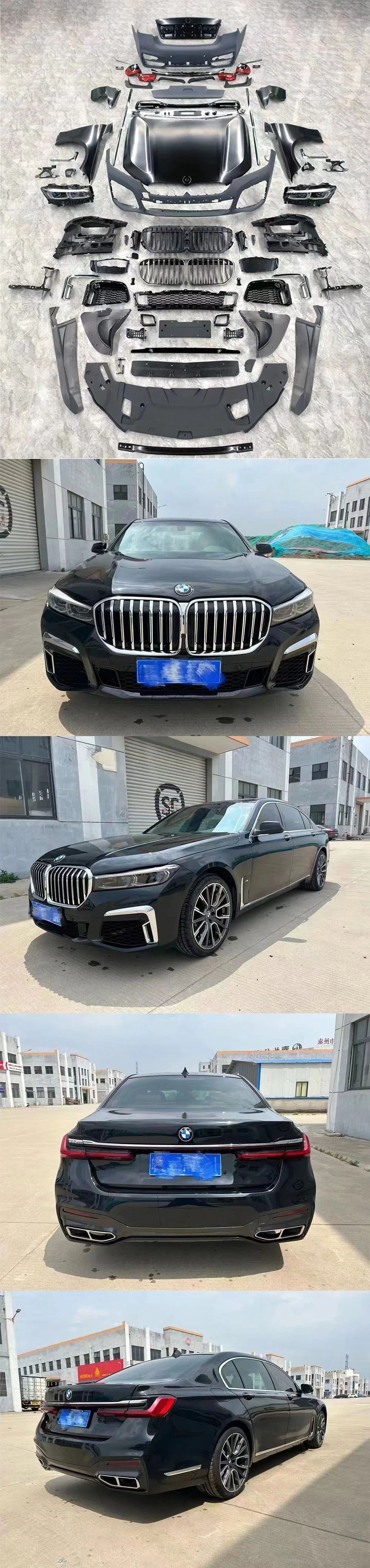 for BMW 7 Series F02 (09-15) Boykit Upgrated and Modified G12 Lci Sport Version Full Bodykit with Front Bumper Rear Bumper Headlights