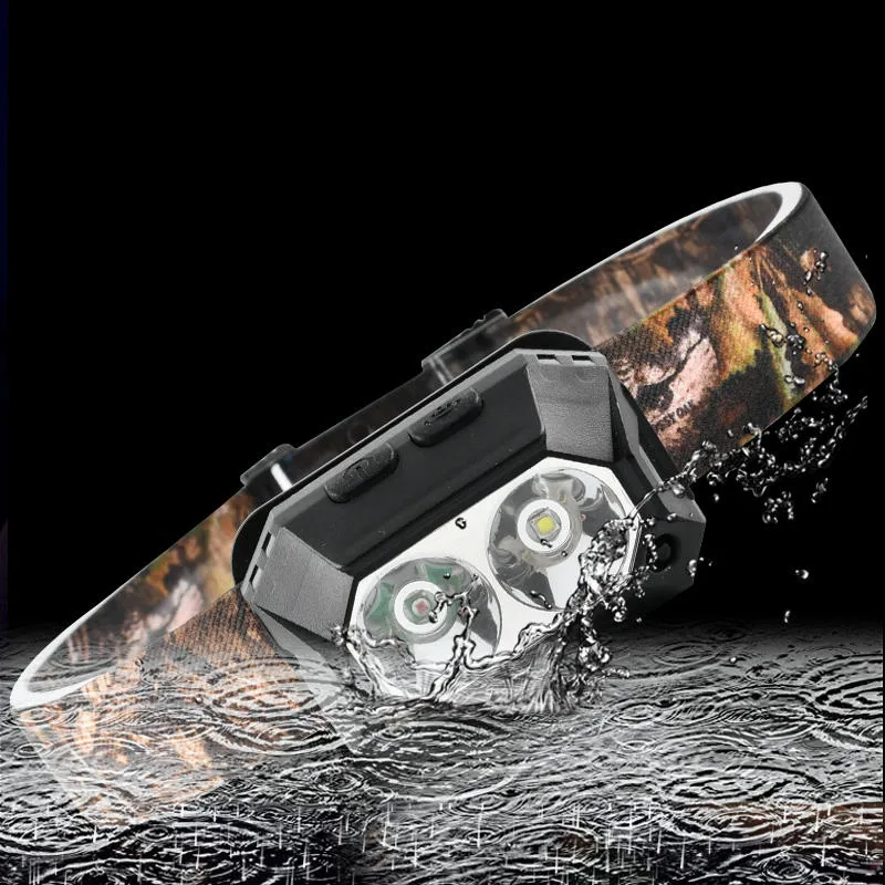Glodmore2 Outdoor Mining Running Waterproof High Power Powerful Xpg LED Rechargeable Sensor Headlamp