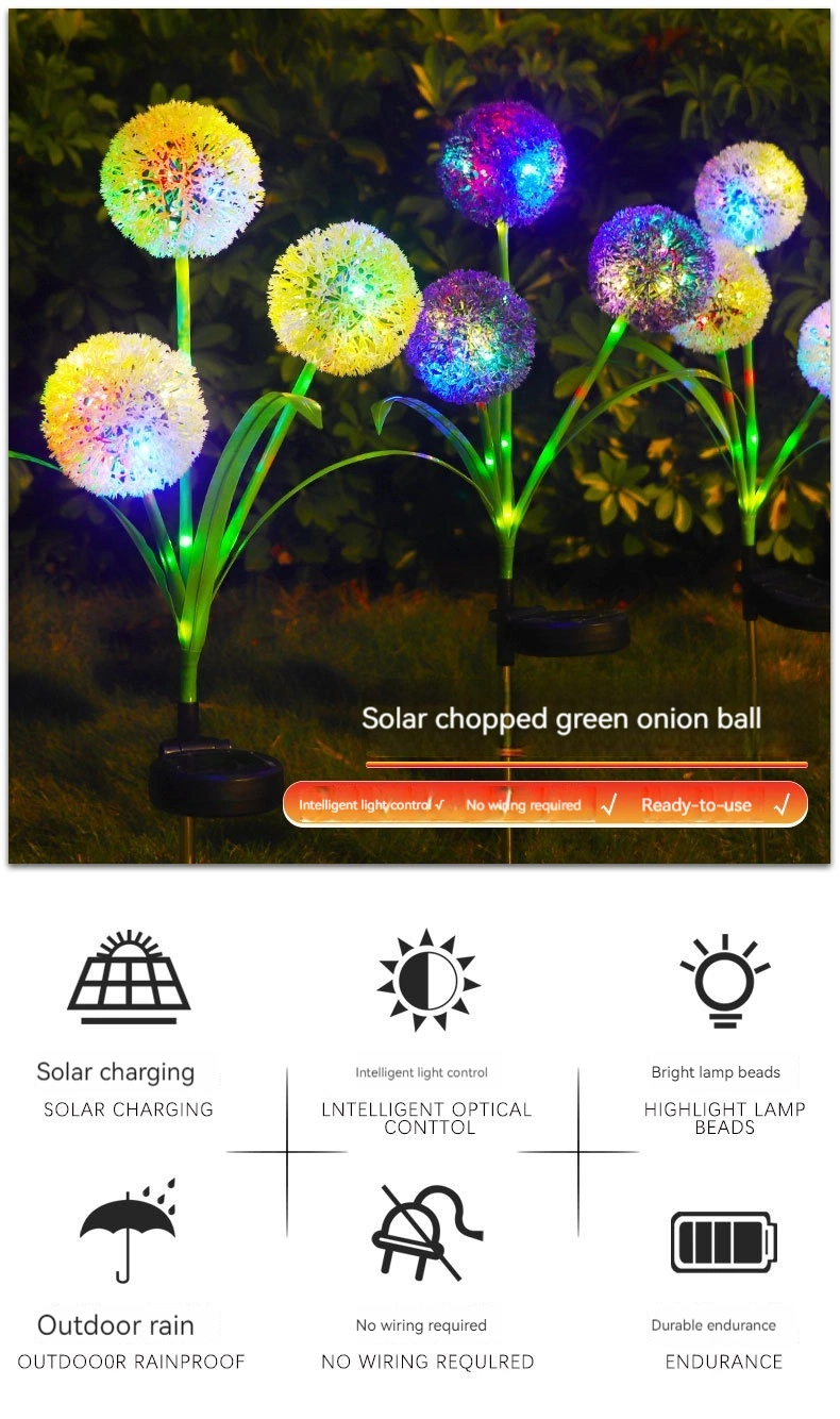 Hot Selling Smart Solar Light Garden LED Decorative Landscape Lamp All in One Solar Garden Light