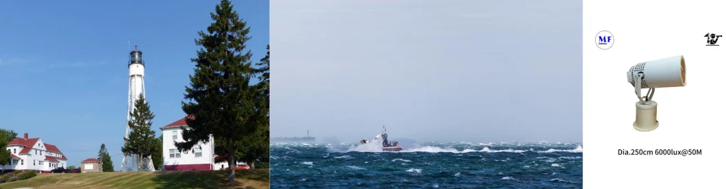 Factory Price Marine Surveillance Ship Fishery Patrol Coastguard Patrol Maritime Supervision Antiterrorism Vehicles 200m 300m 500m 1km 2km Marine Search Light