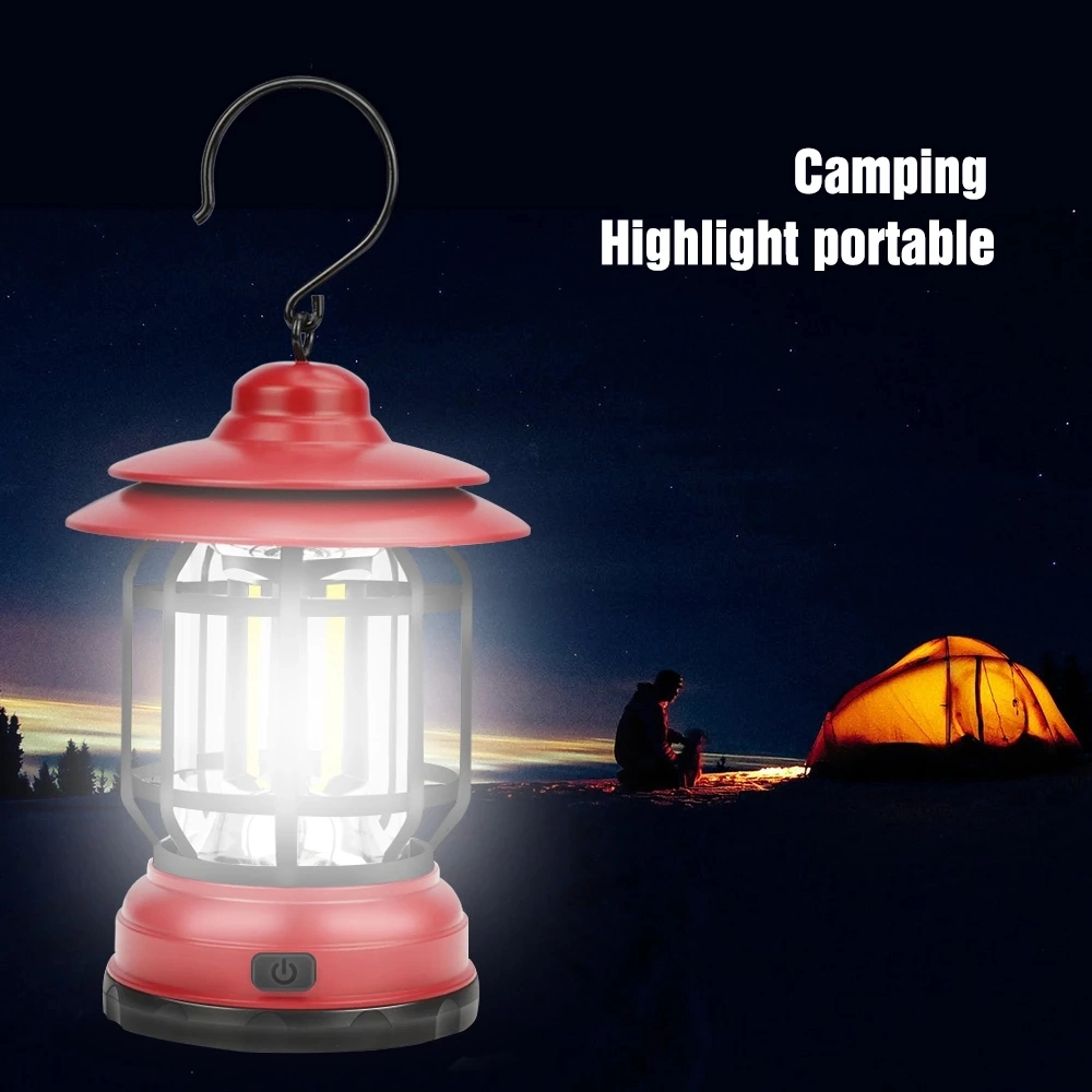 New Outdoor Retro Horse Lamp COB Camping Lamp Hanging Camp Lights Portable Emergency LED Flash Lighting