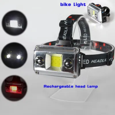 Proiettore a LED ricaricabile a due funzioni Yichen rimovibile per testa di illuminazione per biciclette Leggero