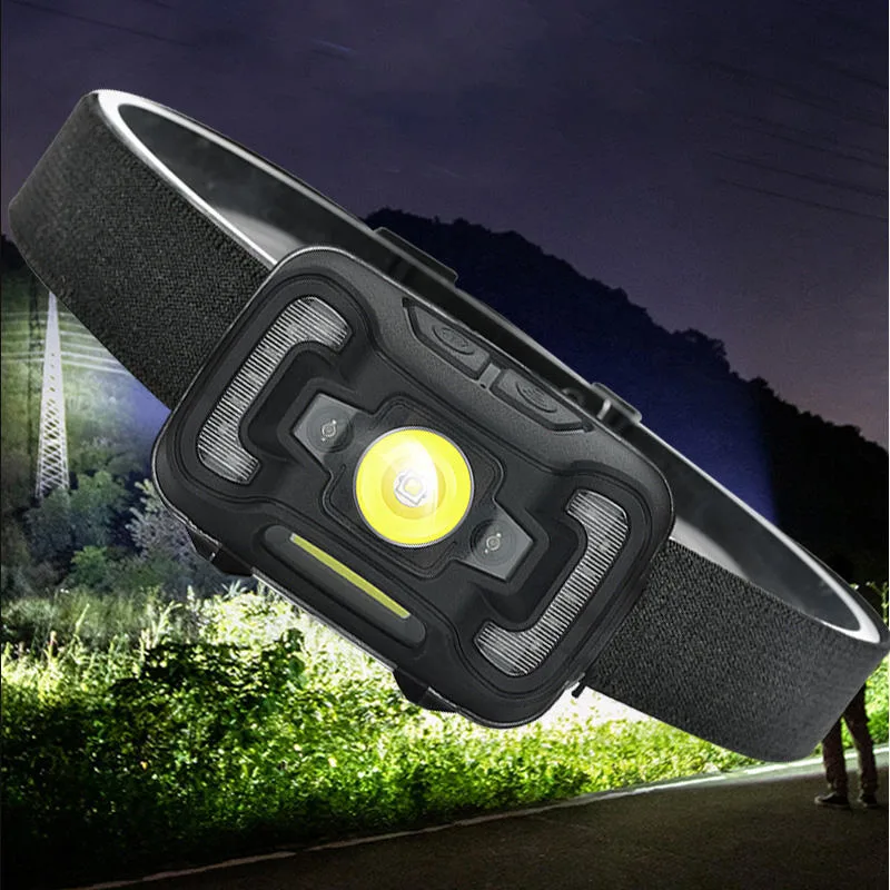 Glodmore2 Newest 300 Lumen USB Rechargeable Sensor COB Warm White LED Headlamp