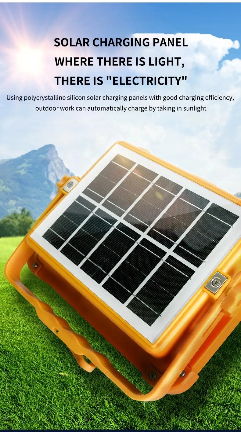 Portable USB Power Bank Photovoltaic Panel Outdoor Emergency Camping Solar Projection Lights