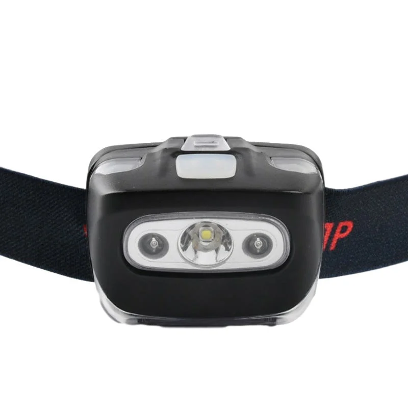 Glodmore2 Logo Printing Mini Waterproof 2 in 1 Light Switch Adjustable Belt 3*AAA Dry Battery LED Headlamp with 4 Modes Light