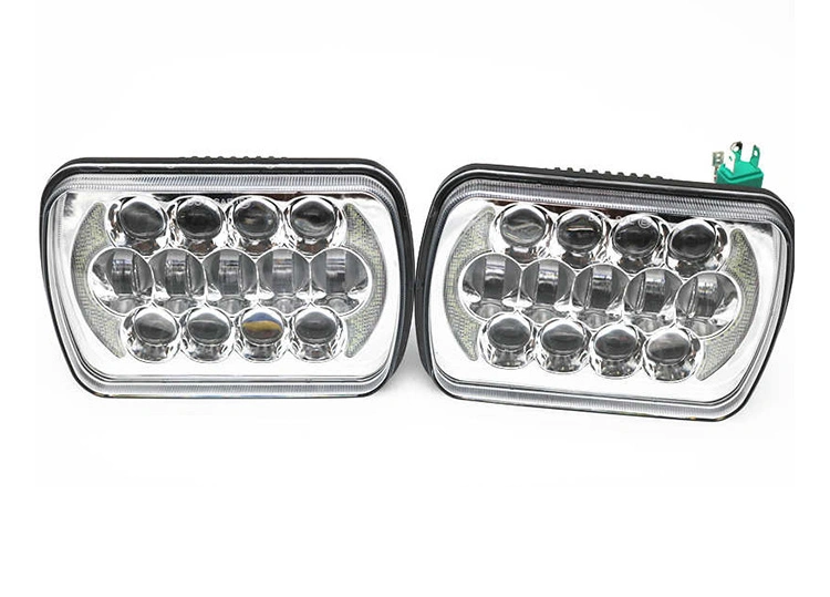 105W 7X6&quot; 5X7&quot; LED Headlight DRL Hi/Lo Beam Light for Chevrolet Jeep Cherokee Xj Ford Super Bright Headlamp 7&quot;