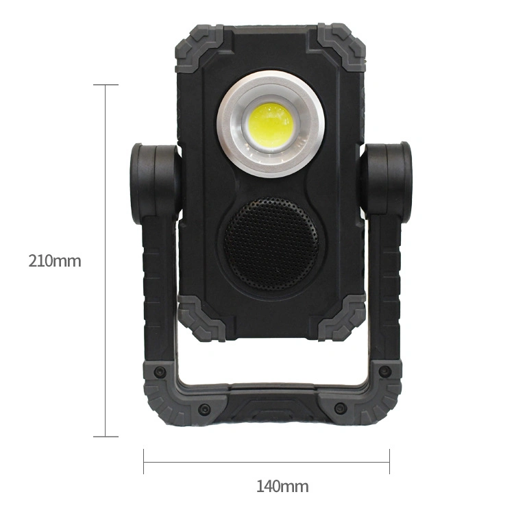Wholesale Car Emergency Inspection Spotlight Outdoor Camping Bluetooth Speaker Work Lamp Portable Rotating Handle LED Work Light