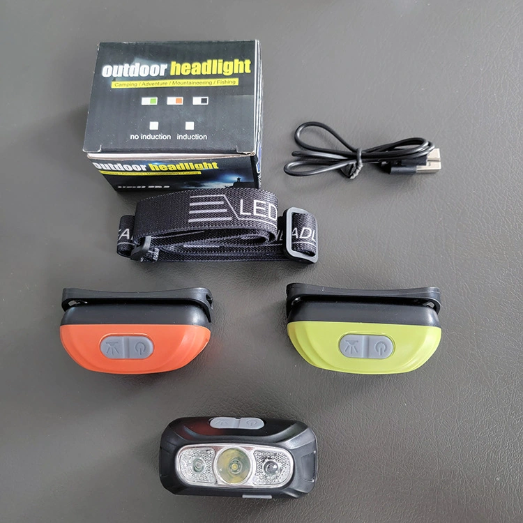 Outdoor Plastic Mini Headlight Waterproof Rechargeable LED Headlamp