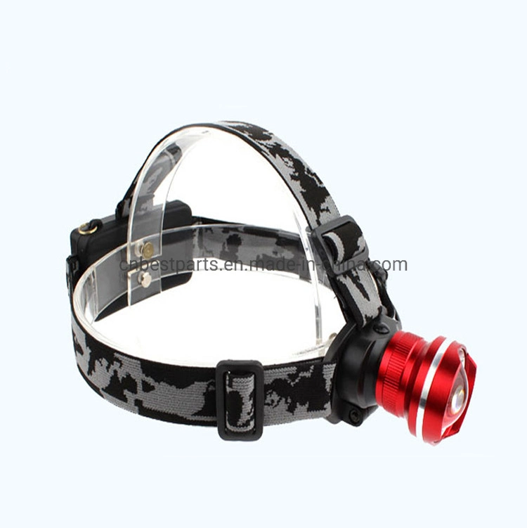 Adjustable High Power Rechargeable Head Lamp Zoomable Design LED Camping Emergency Headlamp with 3 Flashing Mode Outdoor Headlamp