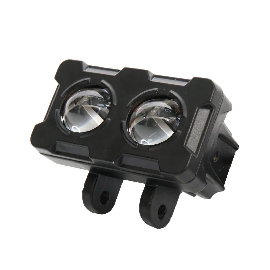 Universal Motorcycle LED Headlight with Dual Color White Owl Headlights