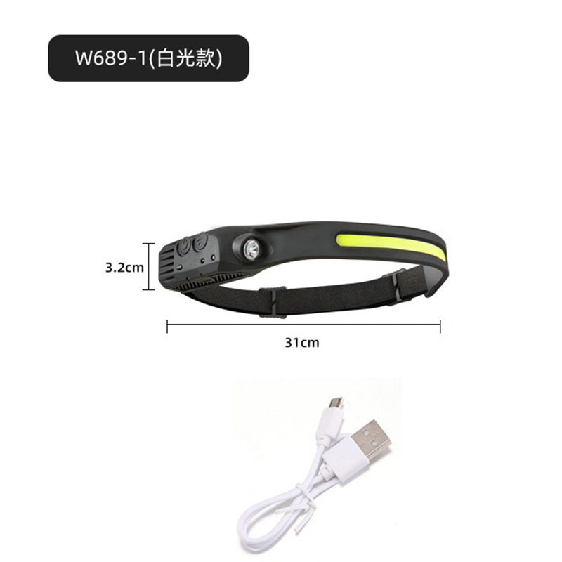 High Power Rechargeable COB Outdoor Hiking Sensor LED Headlamp