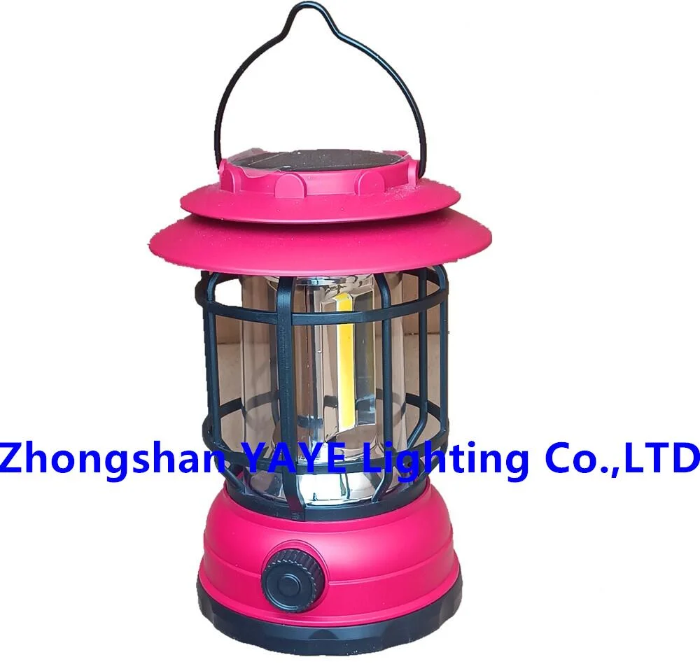 Yaye Factory Price CE/IP66 5W Portable Rechargeable Emergency Solar Power LED Camping Lighting 1000PCS Stock/ Best Manufacturer: Zhongshan Yaye Ligting Co., Ltd