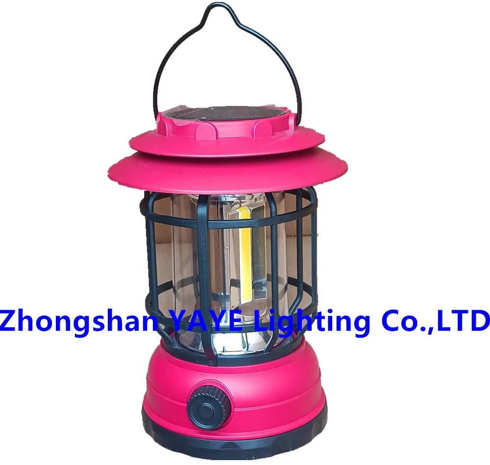 Yaye Factory Price CE/IP66 5W Portable Rechargeable Emergency Solar Power LED Camping Lighting 1000PCS Stock/ Best Manufacturer: Zhongshan Yaye Ligting Co., Ltd