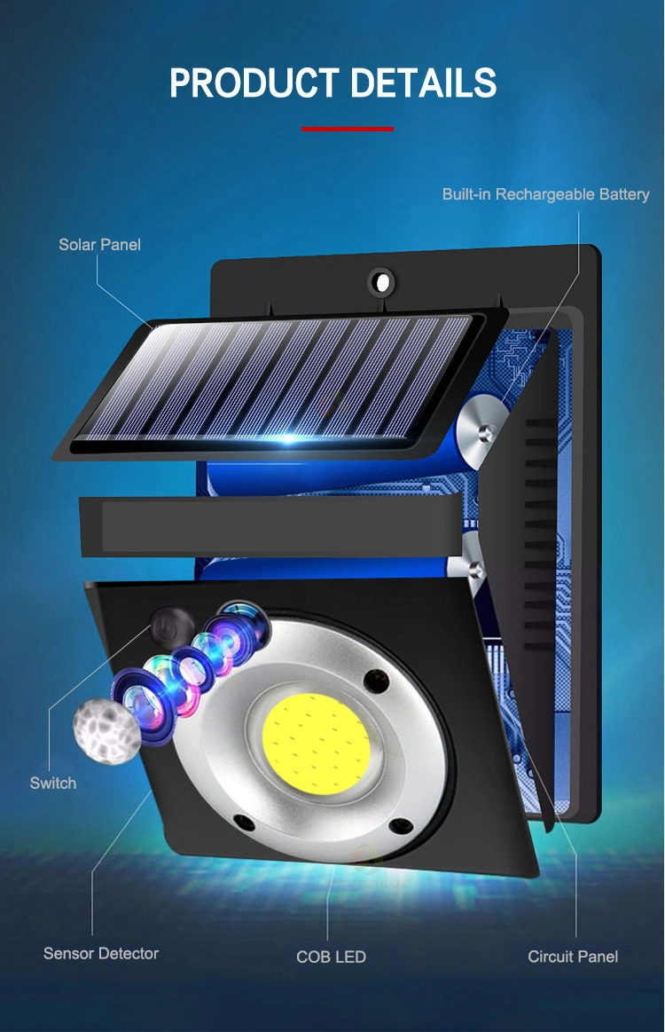Brightenlux Solar Sensor Wall Light LED Garden Lights Lamp, Outdoor Waterproof Solar Wireless LED Power Lights with Motion Sensor