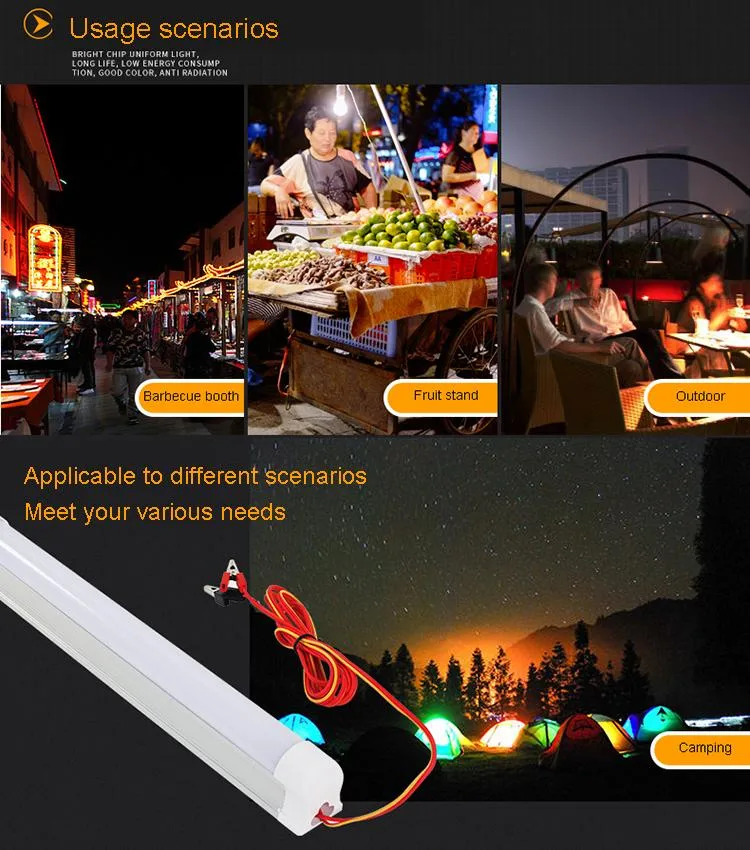 Outdoor Charging Tent Emergency Lamp Camping Home USB Rechargeable LED Tube Light