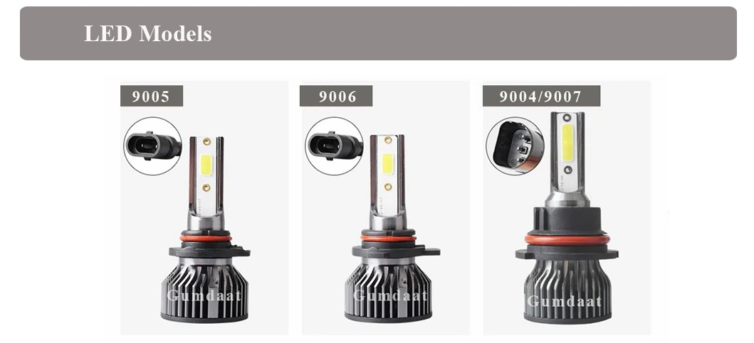 Gumdaat H1 LED Bulb 1200lm 25W Light 6000K Super Bright LED Conversion Kit 6500K White IP68 Waterproof Headlight
