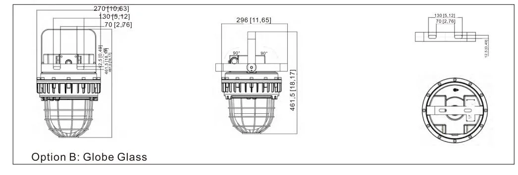 Factory Price 80W Zone 1 Zone 2 Atex Certified LNG Gas Station Oil Industry Light Ocean Platform Light Chemical Plant Explosion Proof Light