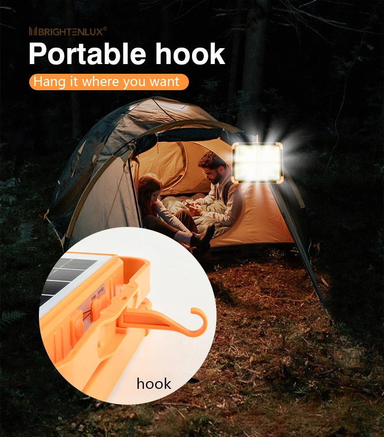 USB Rechargeable Camping LED Lamp Waterproof Portable Emergency Solar Light