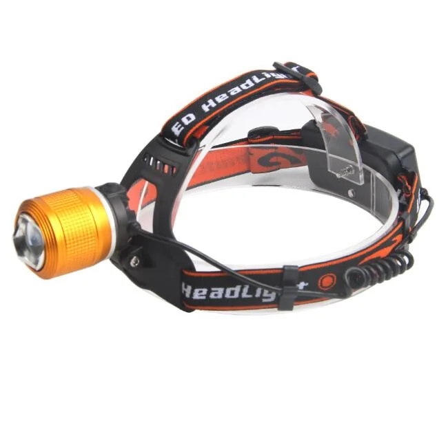Zoomable Camping Light Super Bright Headlamp LED White/Blue Light Fishing Headlamp