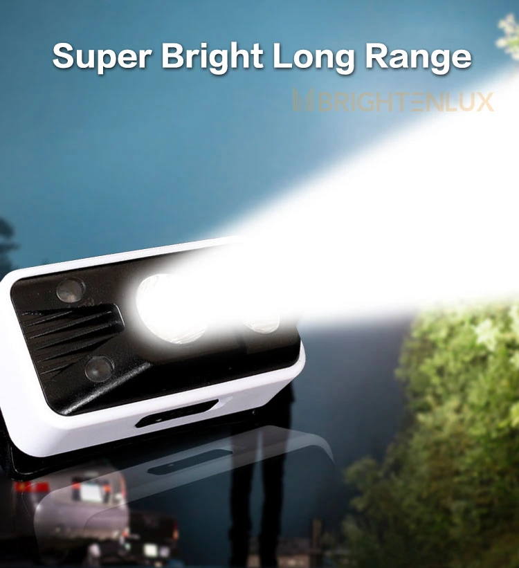 Brightenlux Wholesale Powerful Emergency Lights Rechargeable Multifunctional Sensor COB LED Tactical Mini Headlamp