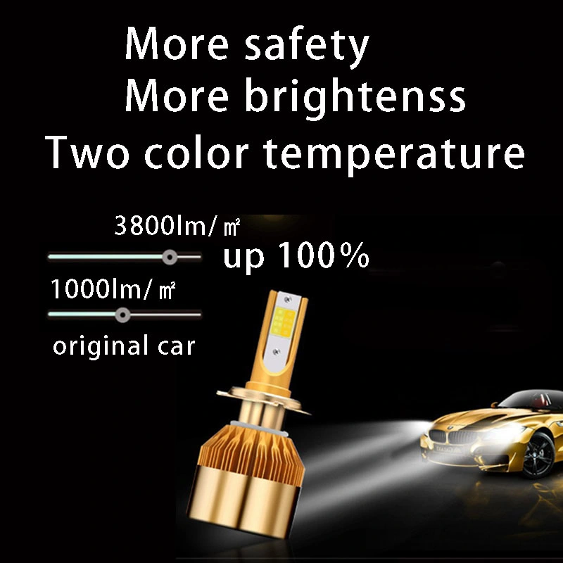 Cheaper Price Double Colour H4 H7 H11 C6 Car Wholesale Accessories Auto Headlamp Auto