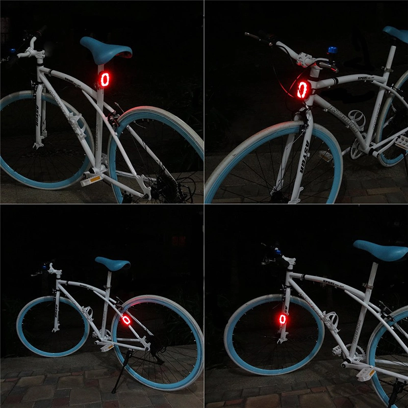 Hot Sale Road Mountain Bicycle Frontbtaillight Emergency Lighitng Waterproof Rechargeable Bike Rear Lamp with Blue and Red Flashing Camping LED Bike Light