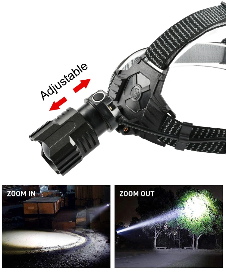 Brightenlux High Power Adjustable Micro USB Charging Waterproof Hiking LED Headlamp