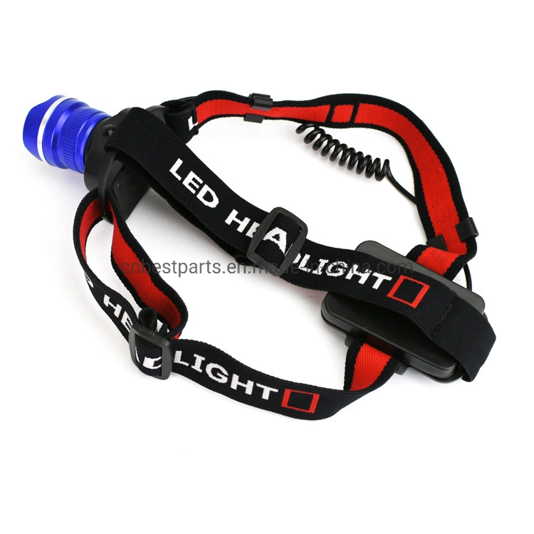 Adjustable High Power Rechargeable Head Lamp Zoomable Design LED Camping Emergency Headlamp with 3 Flashing Mode Outdoor Headlamp