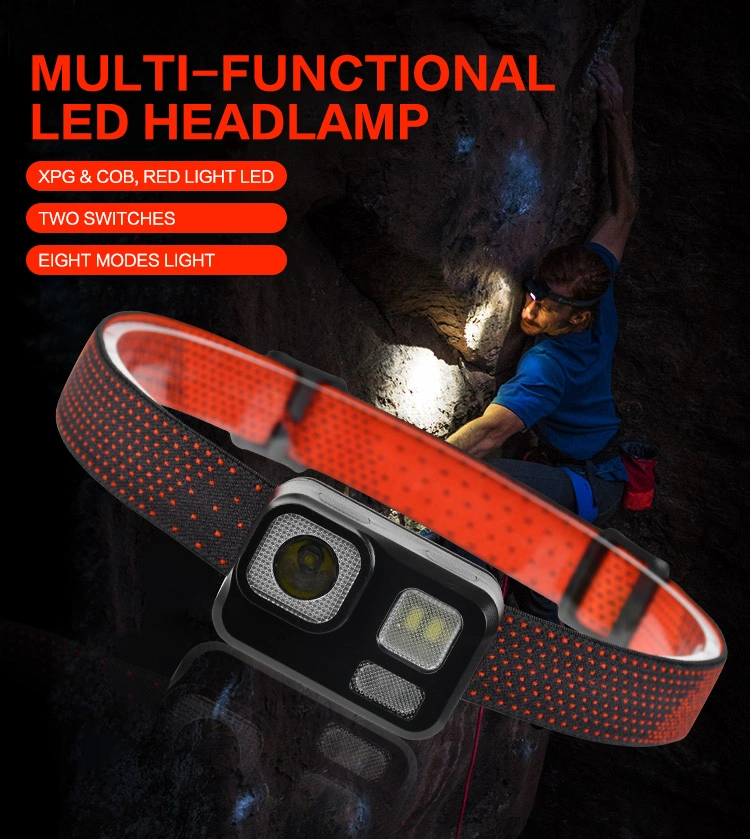 Brightenlux 2022 New Product Camping Diving 3*AAA Battery Headlamp, 300 Lumens Long Lasting Powerful COB LED Headlamp