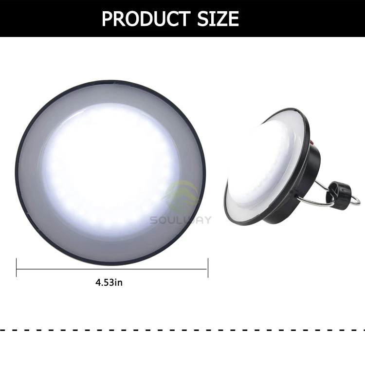 Brightenlux 2023 New Portable ABS Plastic Outdoor Camping Lights 3D Dry Battery Camping LED Light