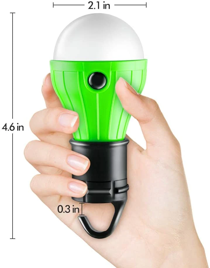 Portable 3 LED Outdoor Emergency Battery Powered Bulb Hanging Campfire Light